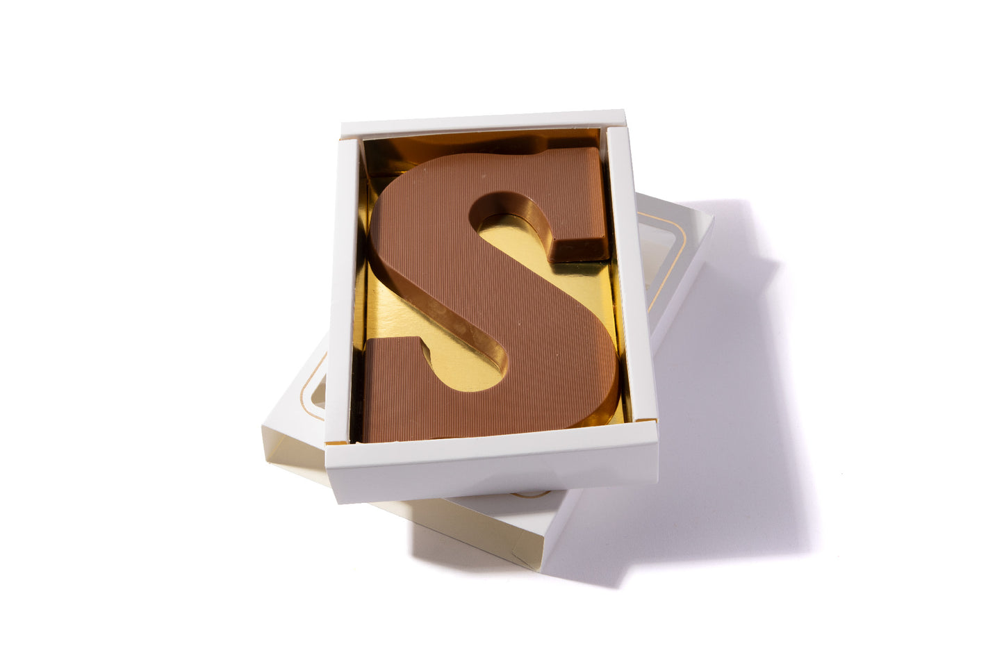 Chocoladeletter S per 8 stuks 4,50 per stuk