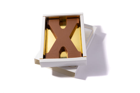 Chocoladeletter X per 8 stuks 4,50 per stuk